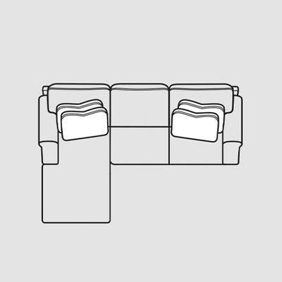 Layout A: Three Piece Sectional 64" x 125"