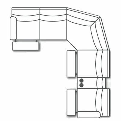 Layout A:  Three Piece Reclining Sectional (3 Recliners) 108" x 122"