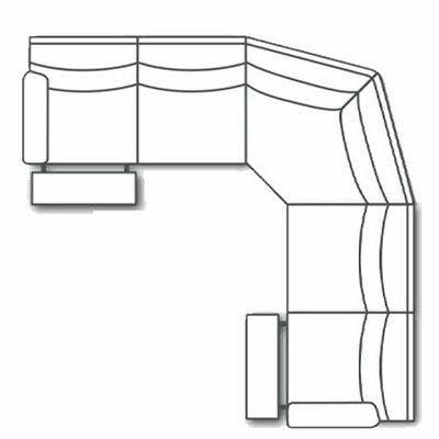 Layout C: Three Piece Reclining Sectional (2 Recliners). 109" x 109"