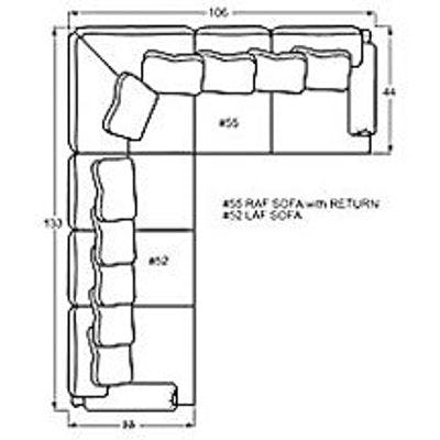 Layout D:  Two Piece Sectional 139" x 106"