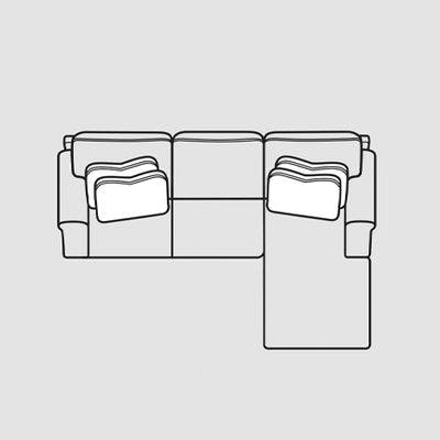 Layout B: Two Piece Sectional. 91" x 68"