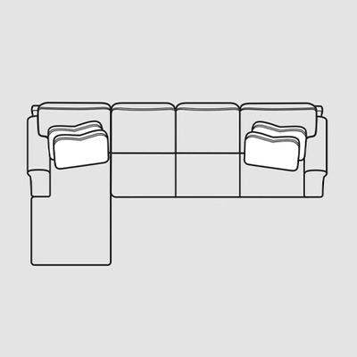 Layout C:  Two Piece Sectional 68" x 119"