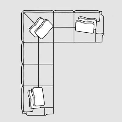Layout G:  Two Piece Sectional  133" x 95"