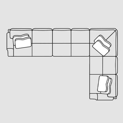 Layout F: Four Piece Sectional 140" x 89"