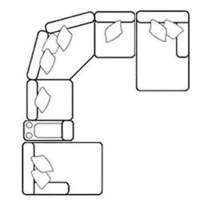 Layout L:  Six Piece Sectional