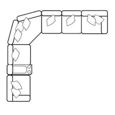 Layout L:  Seven Piece Sectional 111" x 125"