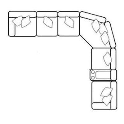 Layout M: Seven Piece Sectional. 125" x 111"