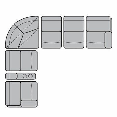 Layout B: Seven Piece Reclining Sectional 110" x 128"
