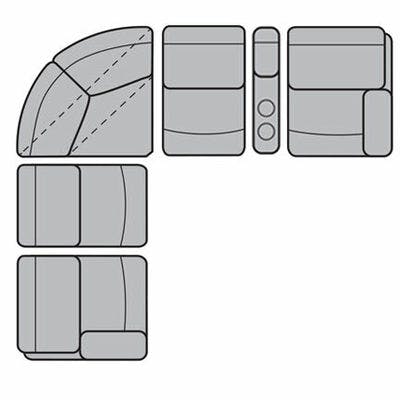 Layout H: Six Piece Sectional 102" x 110"