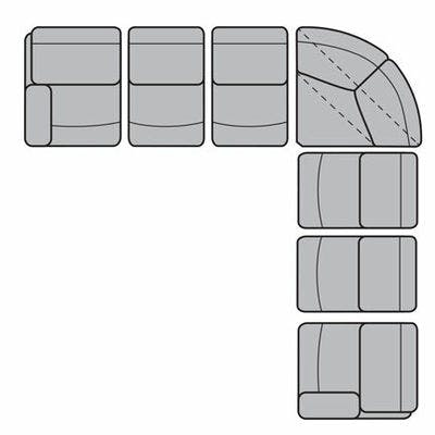 Layout G: Seven Piece Reclining Sectional 127" x 127"
