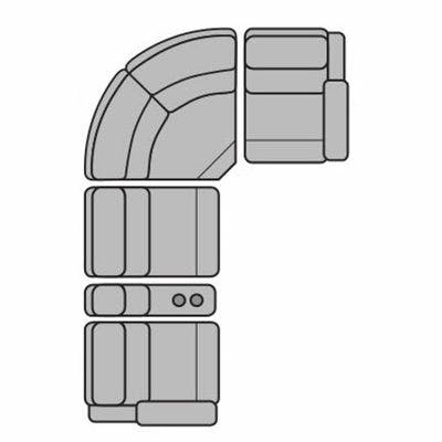 Layout I:  Five Piece Reclining Sectional 110" x 75"