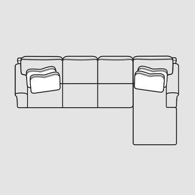 Layout D:  Two Piece Sectional 113" x 62"