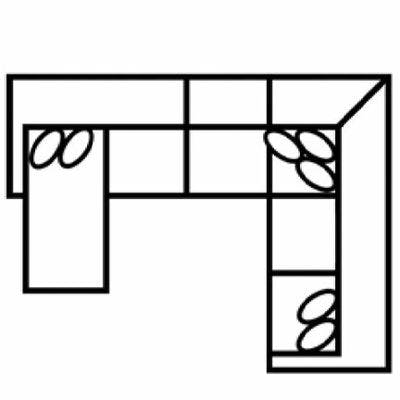 Layout G: Four Piece Sectional 124" x 96"