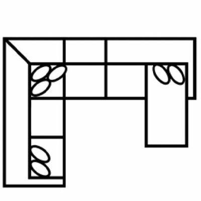 Layout H: Four Piece Sectional 96" x 124"