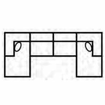 Layout F: Four Piece Sectional 66" x 146" x 66"