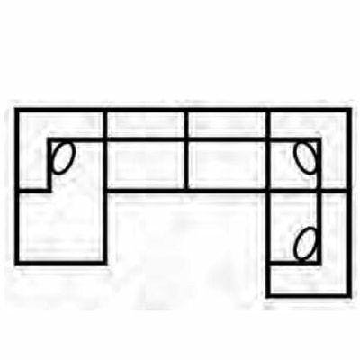 Layout I: Five Piece Sectional 66" x 143" x 80"