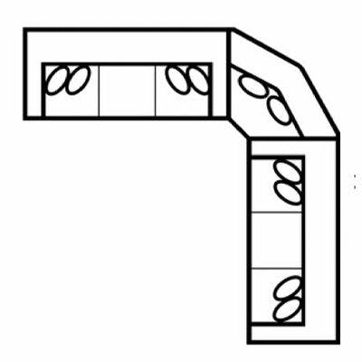 Layout C: Three Piece Sectional 145" x 145"