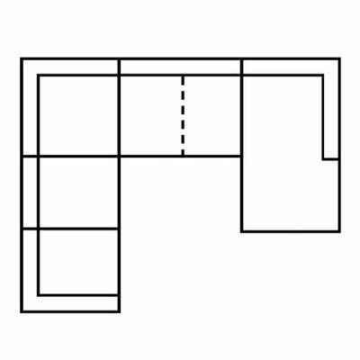 Layout F: Three Piece Sectional 103" x 134" x 69"