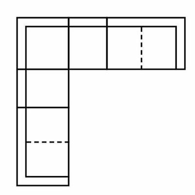 Layout J:  Five Piece Sectional 130" x 130"