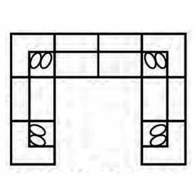 Layout H: Eight Piece Sectional 117" x 156" x 117"