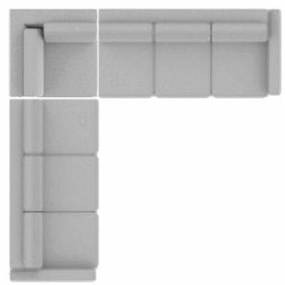 Layout G: Three Piece Sectional 126" x 126"