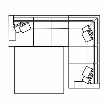 Layout C: Two Piece Sleeper Sectional 117" x 91" (Size varies due to arm selection) 