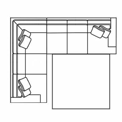 Layout D: Two Piece Sleeper Sectional 91" x 117" (Size varies due to arm selection) 