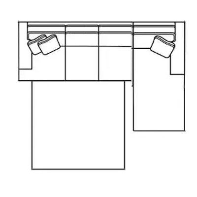 Layout C: Two Piece Sleeper Sectional 104" x 66". (Size varies due to arm selection)
