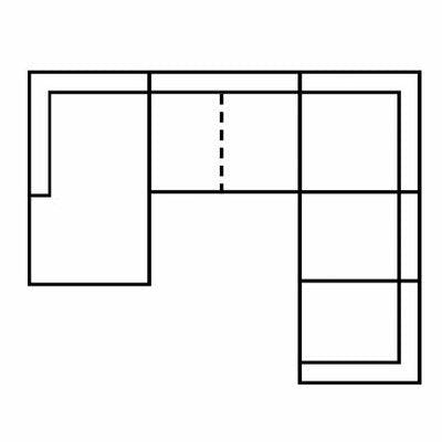 Layout F: Five Piece Sectional 63" x 138" x 101"