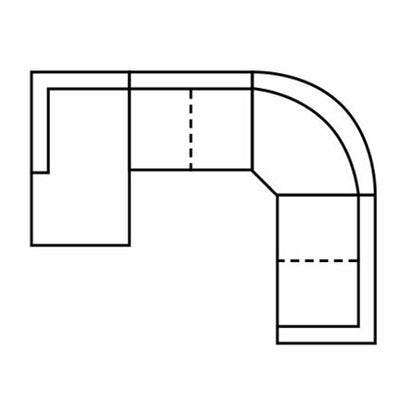 Layout G: Five Piece Sectional 63" x 150" x 113"