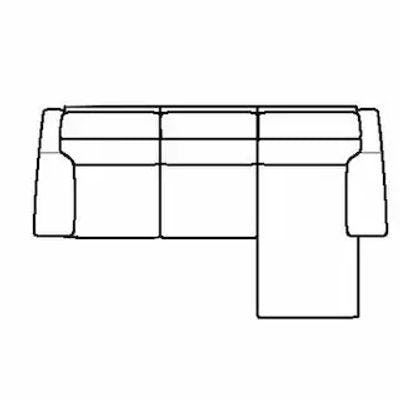 Layout B: Three Piece Sectional 68" x 108" (1 Recliner)