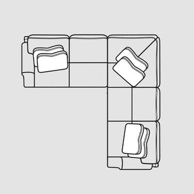Layout C: Five Piece Sectional 103" x 103" (2 Recliners)