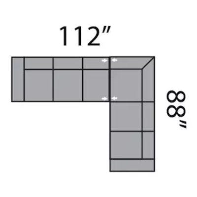 Layout B: Two Piece Sectional 112" x 88"