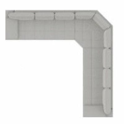 Layout F:  Three Piece Sectional 130" x 130"