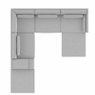 Layout F: Seven Piece Sectional 132" x 123" x 77"
