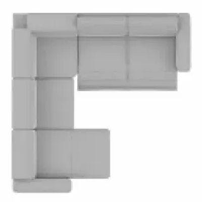Layout F: Five Piece Sectional 117" x 117" (2 Recliners)