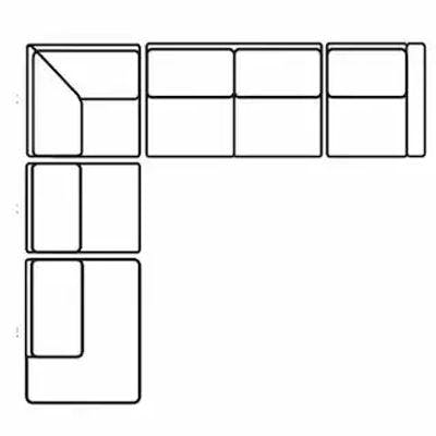 Layout I: Five Piece Sectional 120" x 137"