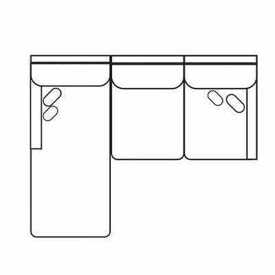 Layout A: Two Piece Sectional 61" x 92" (Two USB chargers)