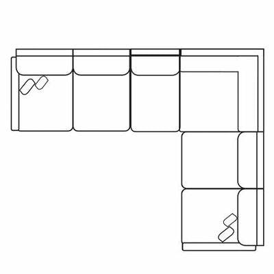 Layout H: Three Piece Sectional 119" x 94"