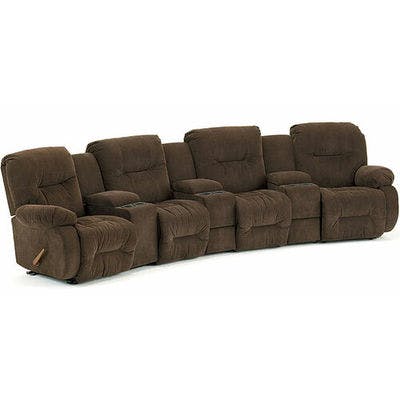Layout G:  Seven Piece Reclining Sectional (4 Recliners) 163" Wide