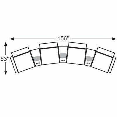 Layout E: Seven Piece Home Theater Sectional 163" Wide