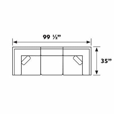 Layout A:  Three Piece Sectional 99.5" Wide