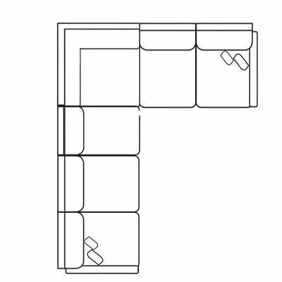 Layout C: Three Piece Sectional 151" x 110"