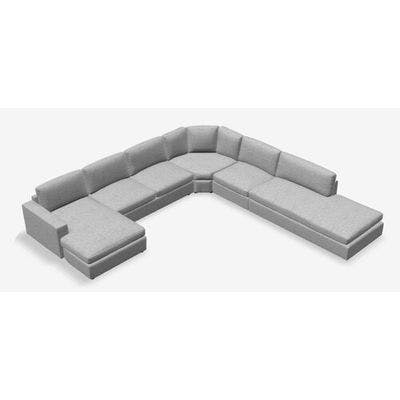Layout I: Five Piece Sectional 61" x 142" x 143"