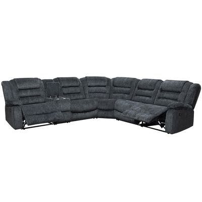 Layout A:  Six Piece Reclining Sectional 123" x 110" (3 Recliners)