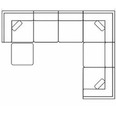 Layout G: Seven Piece Sectional 151' X 151"