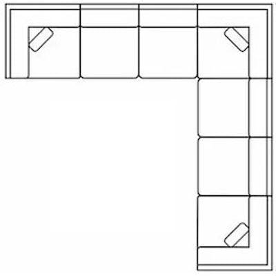 Layout H: Seven Piece Sectional 151" x 151"