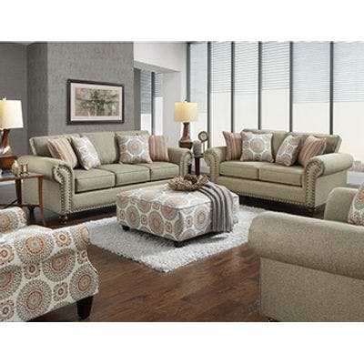 Calabasas 4 Piece Living Room (Save $660)  Sofa, Loveseat, Accent Chair & Cocktail Ottoman