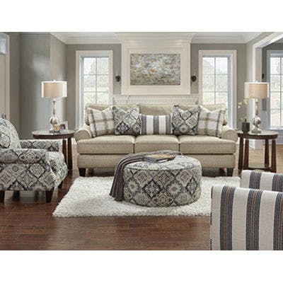 4 Piece Living Room (Save $419) Sofa, (2) Accent Chairs and Cocktail Ottoman