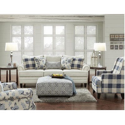 Manchester 4 Piece Living Room (Save $422) Sofa, (2) Chair and Cocktail Ottoman